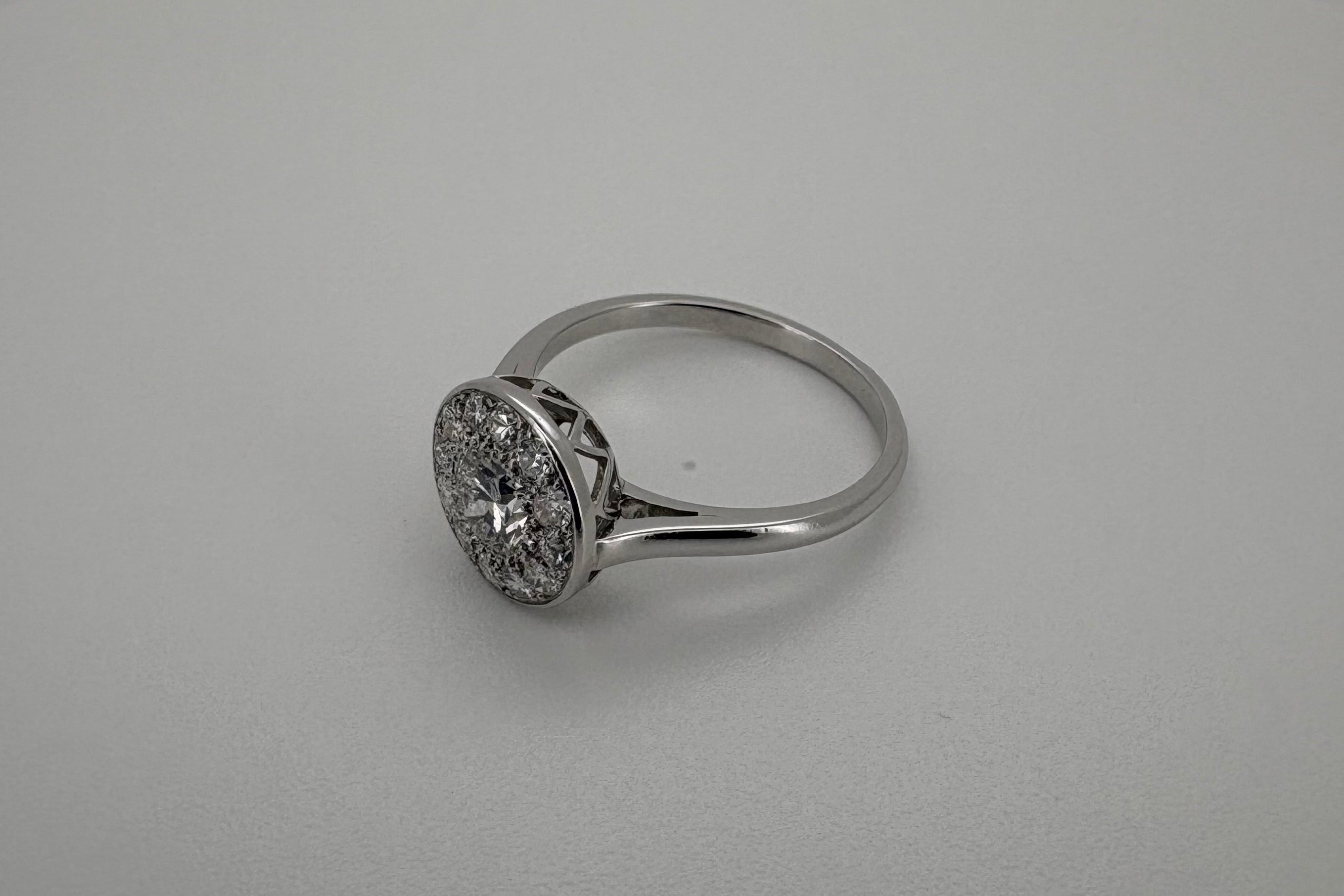 Bague Platine Art-Déco Diamants