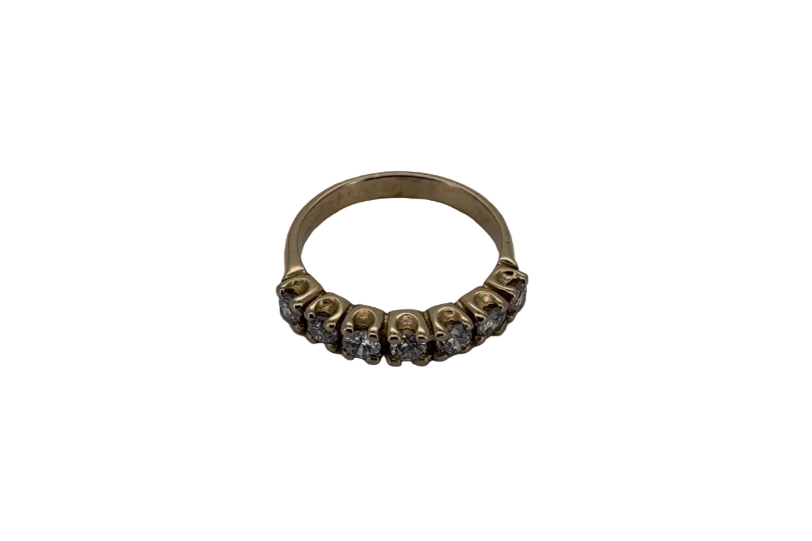 Demi Alliance Américaine Or jaune 18K et Diamants