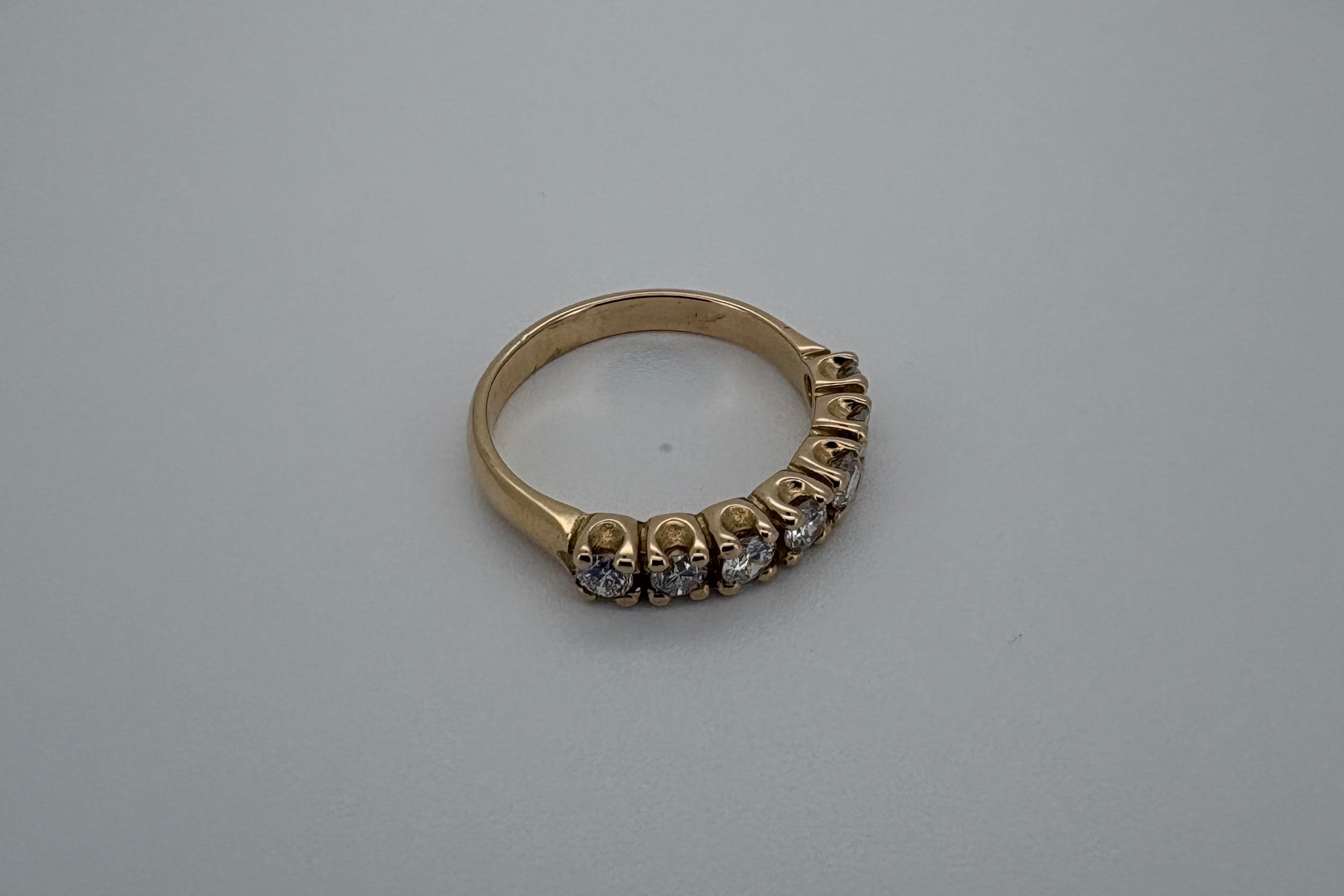 Demi Alliance Américaine Or jaune 18K et Diamants