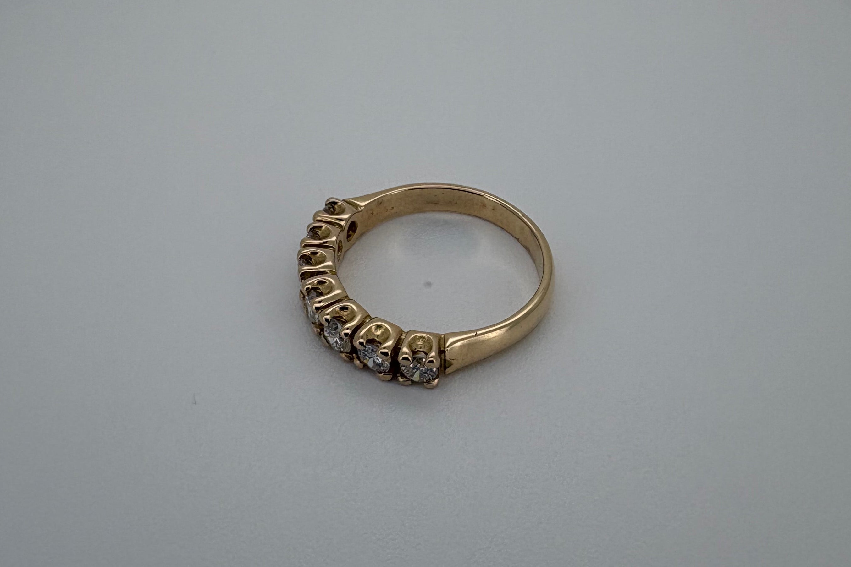 Demi Alliance Américaine Or jaune 18K et Diamants