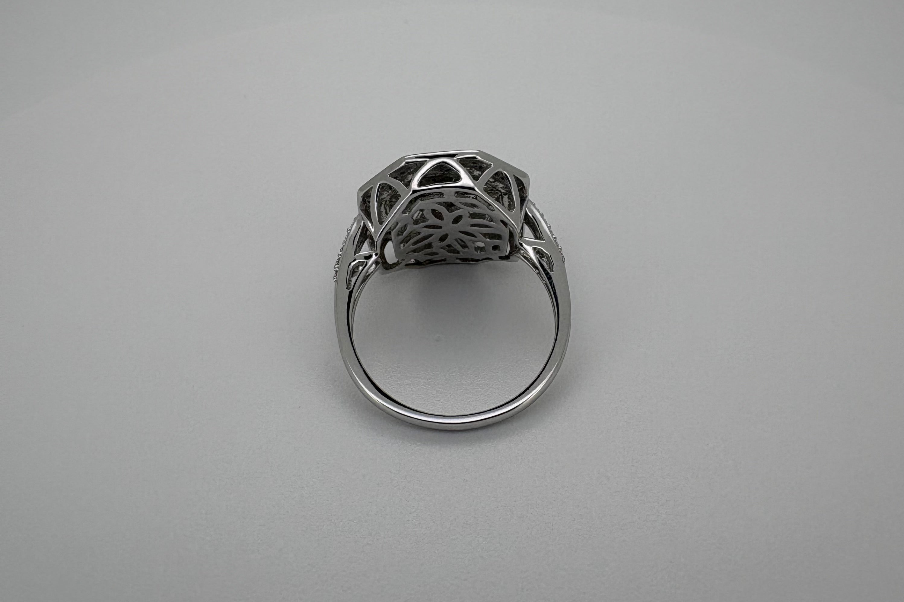 Bargue Or Blanc 18K Diamants