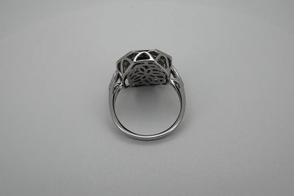 Bargue Or Blanc 18K Diamants