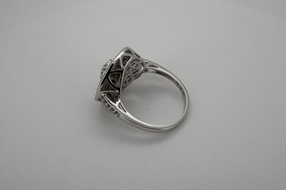 Bargue Or Blanc 18K Diamants