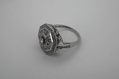 Bargue Or Blanc 18K Diamants