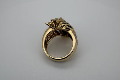 Bague Or 18K Diamants et Saphirs