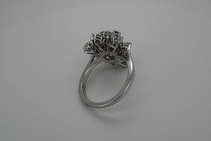 Bague Or blanc 18K et Diamant Poire