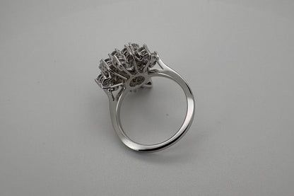 Bague Or blanc 18K et Diamant Poire