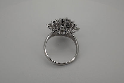 Bague Or blanc 18K Francklin Mint Saphir et Diamants