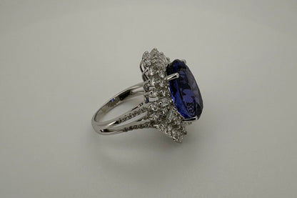 Bague Or blanc 18K Tanzanite