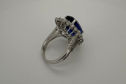 Bague Or blanc 18K Tanzanite