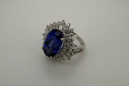 Bague Or blanc 18K Tanzanite