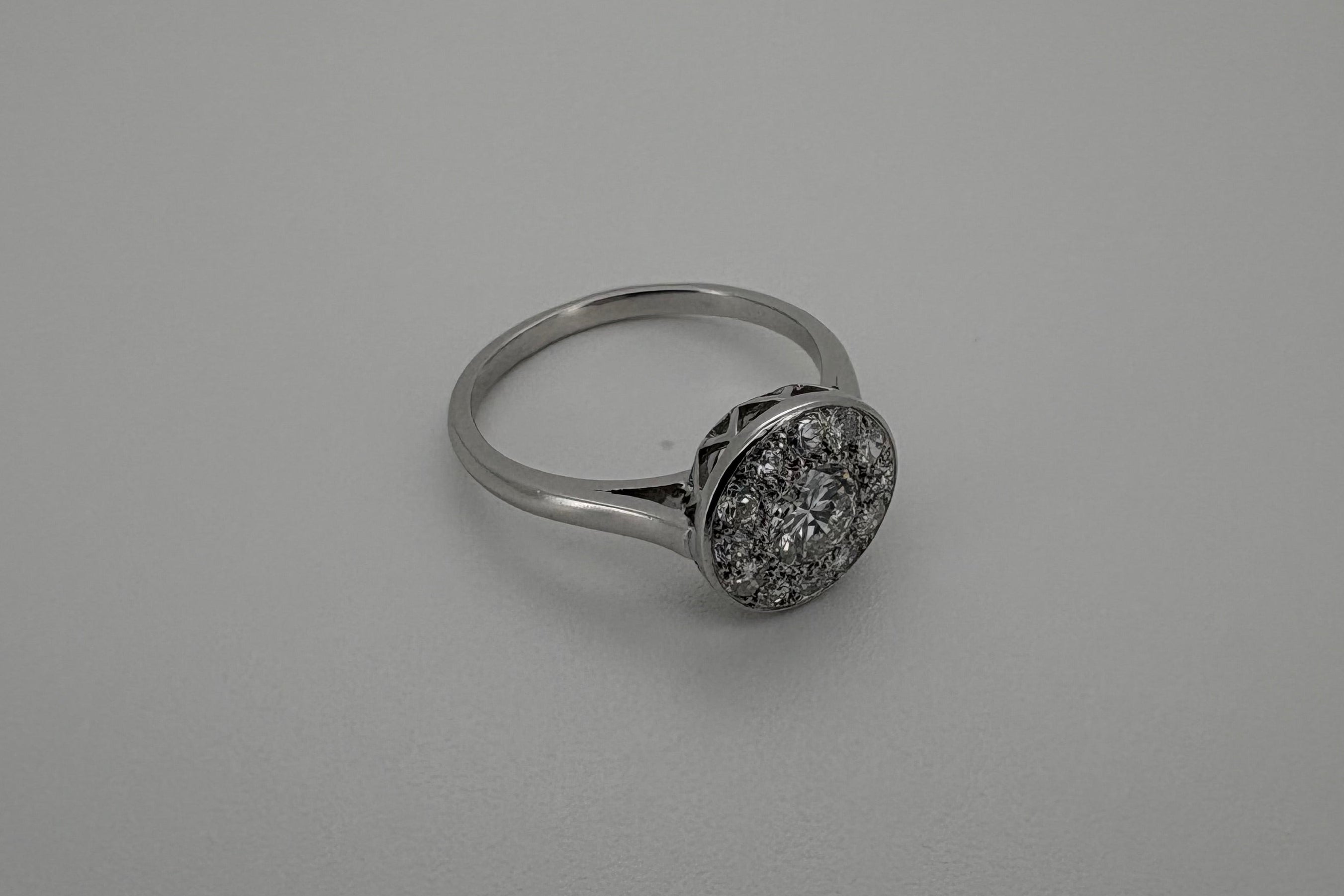 Bague Platine Art-Déco Diamants