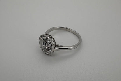 Bague Platine Art-Déco Diamants