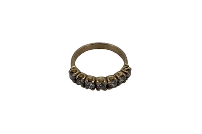 Demi Alliance Américaine Or jaune 18K et Diamants