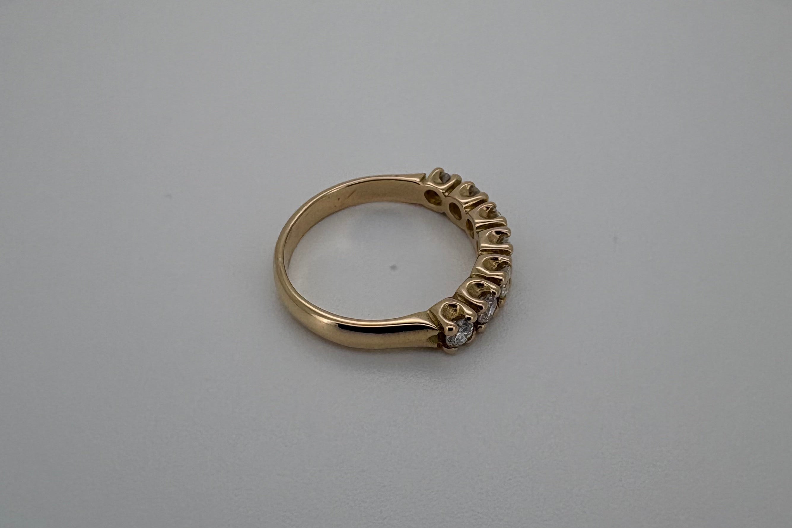 Demi Alliance Américaine Or jaune 18K et Diamants