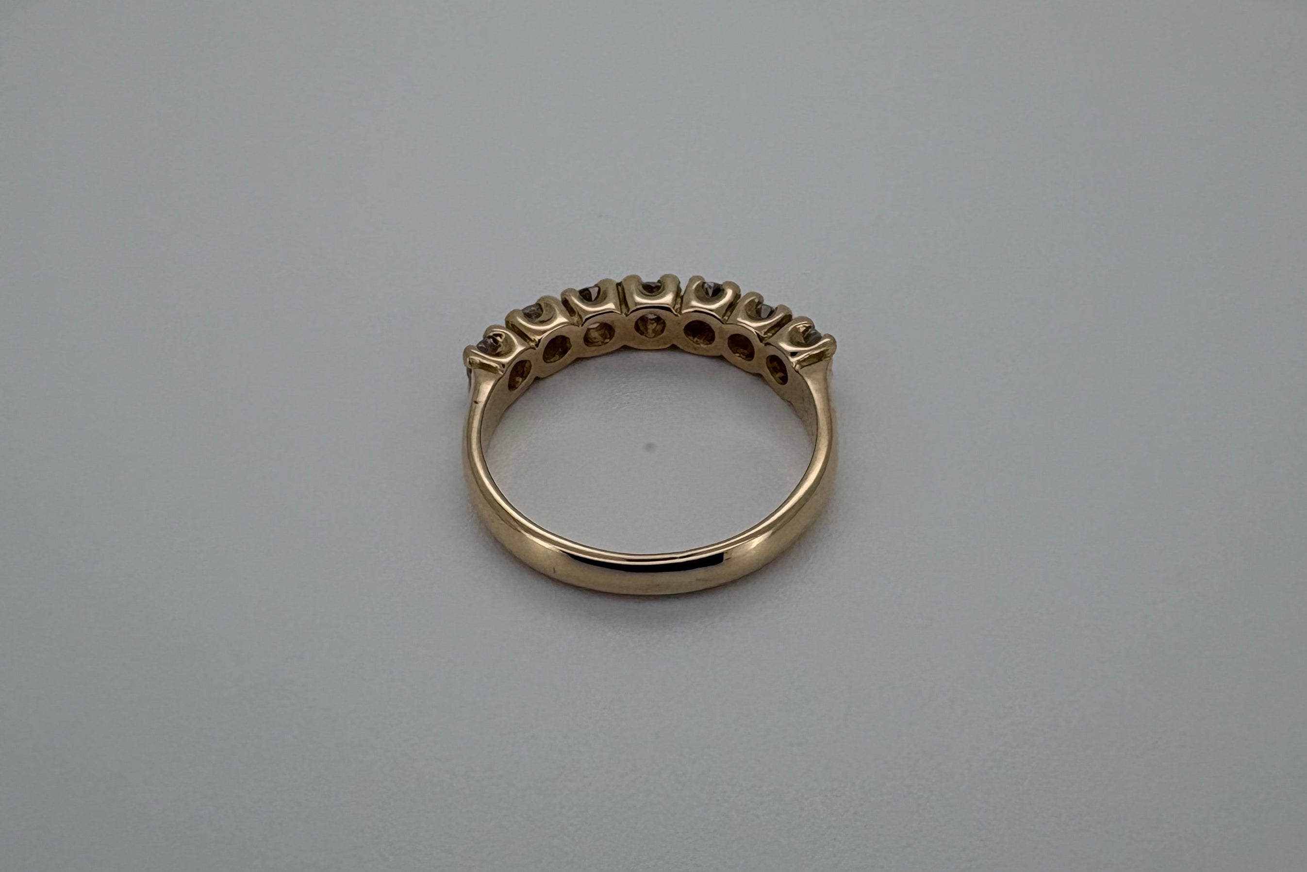 Demi Alliance Américaine Or jaune 18K et Diamants