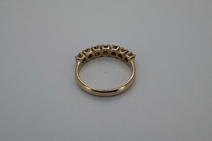 Demi Alliance Américaine Or jaune 18K et Diamants