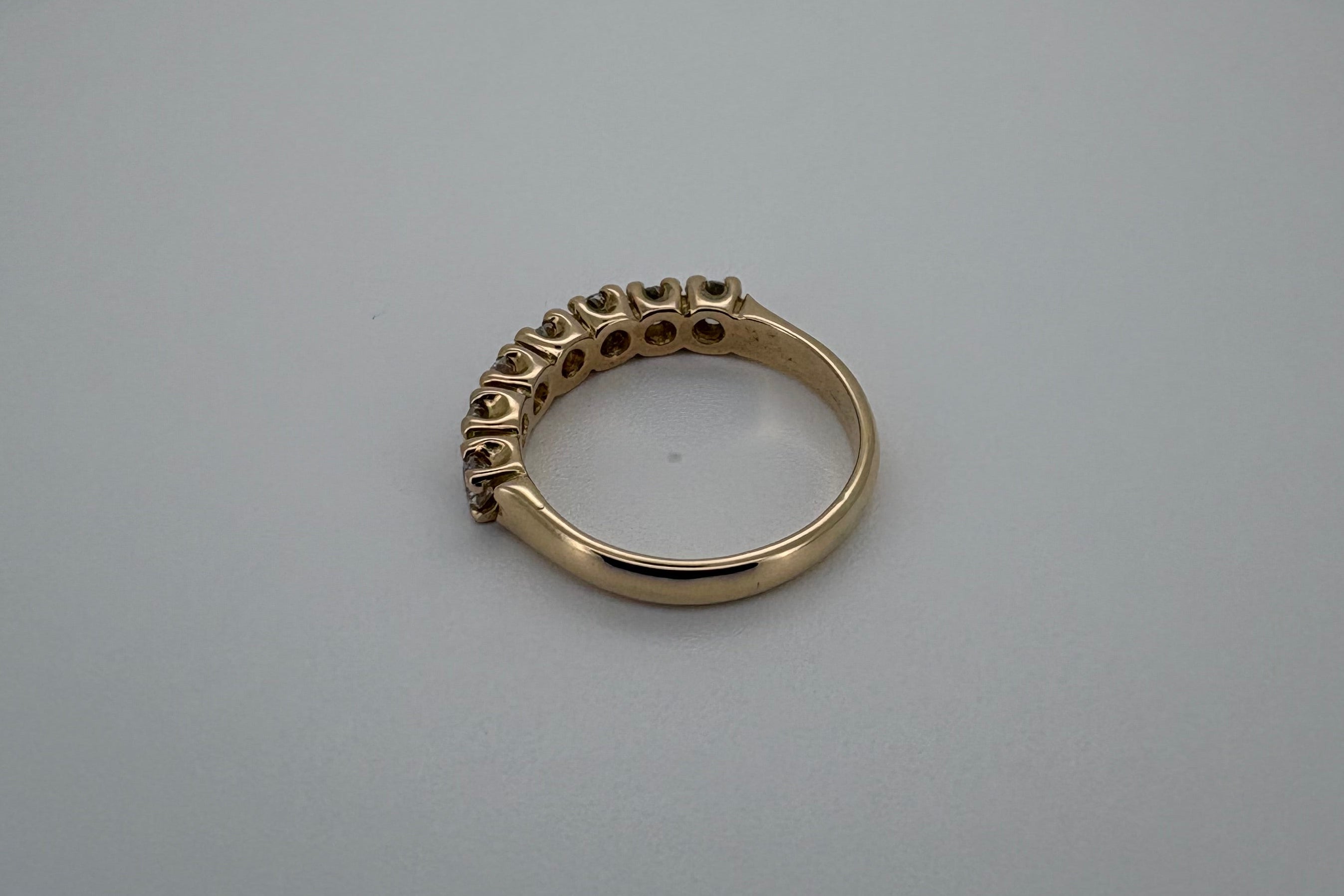 Demi Alliance Américaine Or jaune 18K et Diamants