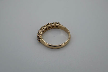 Demi Alliance Américaine Or jaune 18K et Diamants