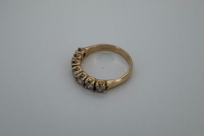 Demi Alliance Américaine Or jaune 18K et Diamants